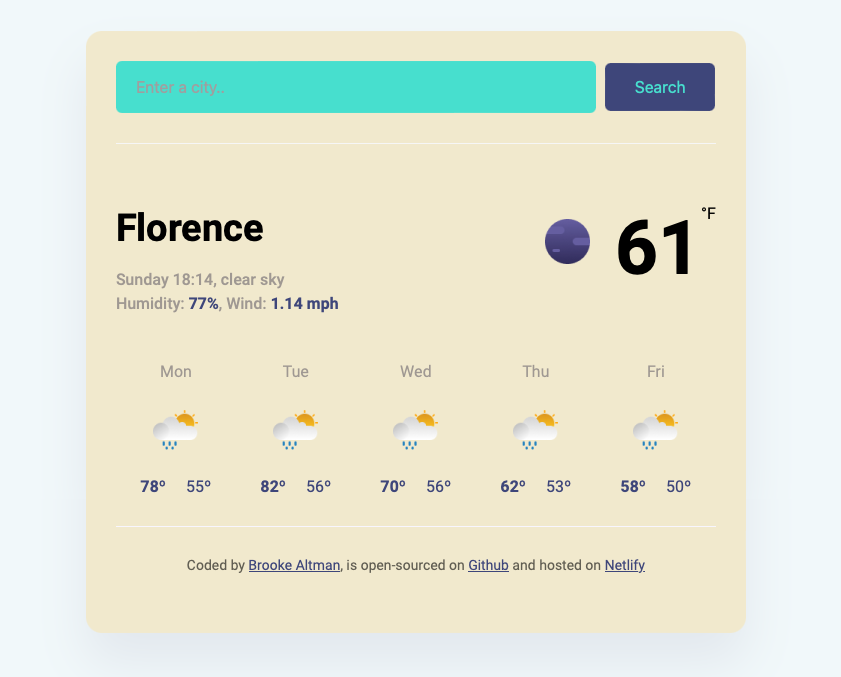 Weather app project